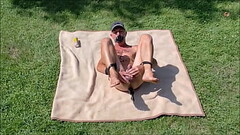 naked slave pig exposed outdoor party stretch c*nt with dildo destroy beverage can with sphincter, B Thumb