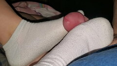 Sockjob in White Socks Thumb