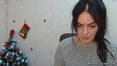 Amateur Ukrainian babe LeksyPapii on webcam on Xmass Eve Thumb