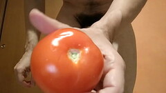 A tomato? It can&#039_t be missing from my personal collection of objects inserted in my ass Thumb