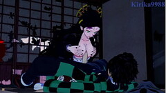 Mitsuri Kanroji and Shinobu Kochō and Daki and Tanjiro Kamado intense sex. - Demon Slayer Kimetsu no Thumb