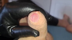 Sextri is masturbating with cum in his new suit Thumb