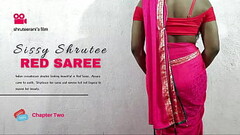 RED SAREE - INDIAN TRANS STRIPTEASE Thumb