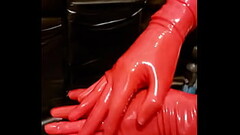 Dreamofevolutionvip red latex GLoves Thumb