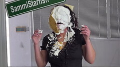 Throwing pies at Karen&#039_s face - Humiliated bitch Thumb