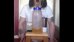 bisexual crossdresser with his portable cow milking machine part 4 Thumb