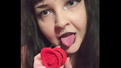 Raven Moan, Chubby Teen Babe Squirts to her Rose Tongue Toy (Fans Leak) Thumb