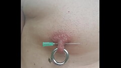 Flies On My With Canula And 5mm Circular Piercing Double Pierced Right Nipple Thumb