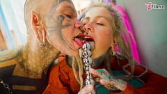 Heavily tattooed Anuskatzz Playing with alternative Nahlu pussy Thumb