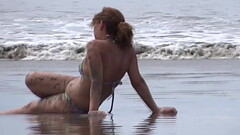 On the beach, I expose myself and masturbate before getting fucked by a black stud Thumb