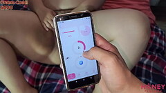 With his cellphone he can control this Honey Play Box vibrator to fuck my ass. Get 20% off with code Thumb