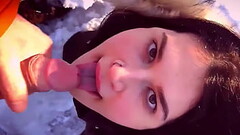 Risky sucking a stranger in a public park and swallowing hot cum Thumb