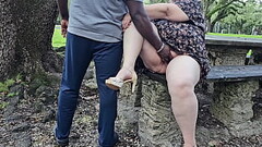 Big ass Pawg hijab Muslim Milf pissing outdoor in the park and getting pussy fingered by stranger Thumb