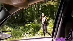 Goth Hitchhiker Sucks Trans Cock For Ride - Dark Passenger - Sarina Havok and Robin Coffins Thumb