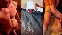 Huge Orgasm on the MILKING table! Man&#039_s MOANS! I&#039_m out of sperm! Thumb