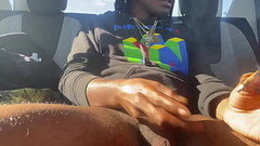 SBRSHADOW gets caught beating his dick in the car while his wife is inside the restaurant getting fo Thumb