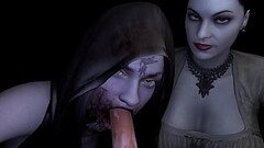 Lady Dimitrascu Double blowjob: Resident Evil Porn parody Thumb