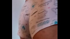 Sissy wearing wives shorts Thumb