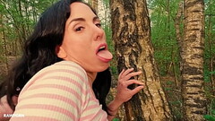 Linda del Sol goes into the nature and fucks a big cock in her pussy and ass dry Thumb