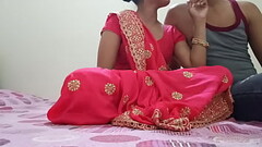 Indian Desi newly married hot bhabhi was fucking on dogy style position with devar in clear Hindi au Thumb