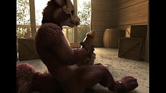 Furry jacks off his massive cock (h0rs3 yiff animation) Thumb