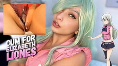 Elizabeth Liones from seven deadly sins cosplay RED LIGHT GREEN LIGHT jerk off game can you win in t Thumb