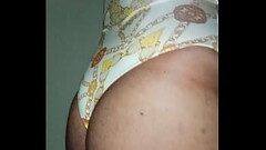 Sissy wearing wives lingerie Thumb