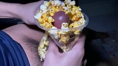 Jerk off with popcorn. ชักว่าวกับข้าวโพดคั่วครับ Thumb