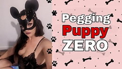 Femdom Pegging Puppy Zero BDSM Bondage Strap On FLR Male Training Zero Miss Raven Dominatrix Humilia Thumb