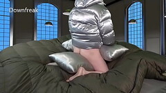 Satin Pillow Humping and Cum on Super Puff Jacket Thumb