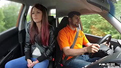 Public babe outdoor fucked in the car by driving instructor Thumb