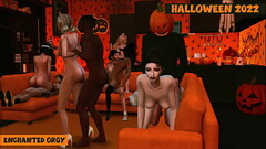 Sims 4. Halloween 2022. Part 2 (Final) - Enchanted Orgy (Hardcore Penthouse parody) Thumb