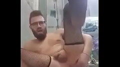 Italian guy play dildo in bath Thumb